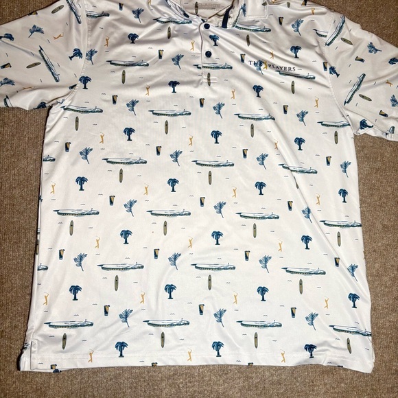 Barstool Golf All Over Print Polo Shirt XL Beach Surf Golf Performance - Picture 4 of 15